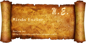 Minda Eszter névjegykártya