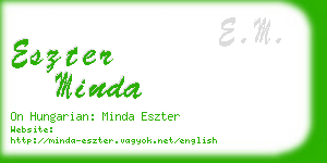 eszter minda business card